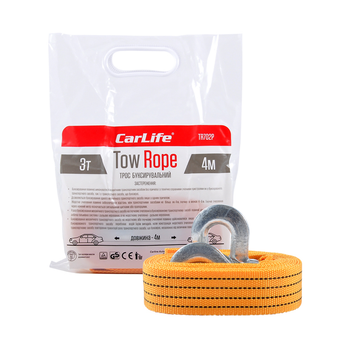 Буксировочный трос Carlife TR702/P 3т, 4м