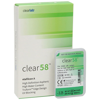 Контактные линзы Clearlab Clear 58 UV +4.5 / BC 8.7 мм (1 шт. )
