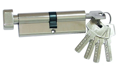 Циліндровий механізм USK ZCi-90 (45x45) ключ/поворотник Нікель