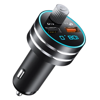 FM-трансмиттер модулятор TOPK G201Q Bluetooth, TF, USB QC 3.0 28W 2xUSB