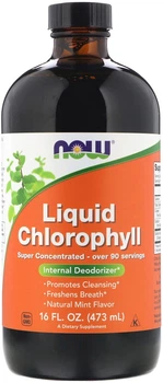 Хлорофилл Now Foods Liquid Chlorophyll жидкость 473 мл мятный вкус (733739026446)