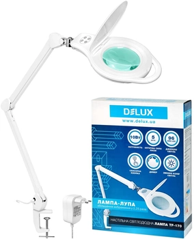 Настільна світлодіодна лампа DELUX TF-170 10 Вт з лупою (90017597)