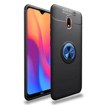 Чехол TPU Ring для Xiaomi Redmi 8A бампер накладка с подставкой Black-Blue