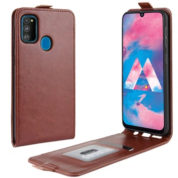 Чехол IETP для Samsung Galaxy M30s 2019 / M307 флип вертикальный кожа PU коричневый