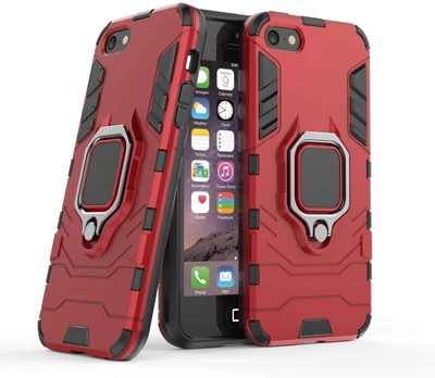 Чехол Iron Ring для Iphone 6 Plus / 6s Plus бронированный Бампер с подставкой Red