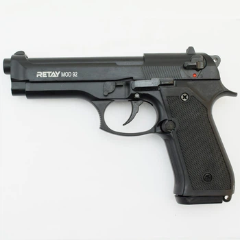 Пистолет стартовый Retay Mod.92, 9мм. Цвет - Black
