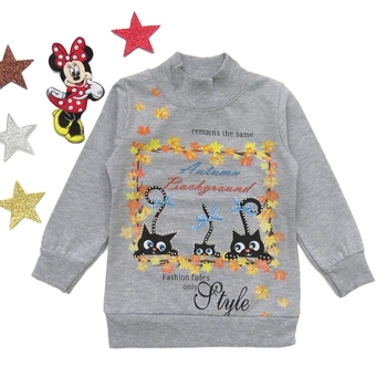 Утепленный свитшот "Котята" Lily kids для девочки 98 см Серый 15715