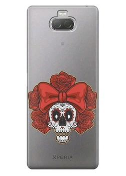 Силиконовый чехол iSwag для Sony Xperia XA3 Ultra Готический череп (M5023)