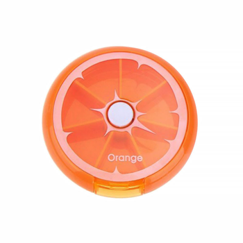 Таблетница органайзер для таблеток Lesko FY-8819 Orange Fruits 7 отделений, на неделю