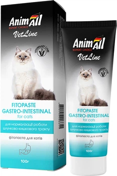 Фитопаста для котов AnimAll VetLine для нормализации работы ЖКТ 100 г (4820150206611)