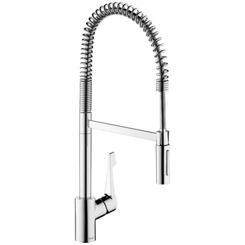 Cмеситель для кухни однорычажный гибкий HANSGROHE CENTO XXL хром латунь 14806000