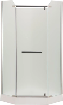 Душова кабіна AQUASTREAM Premium 90 LC Pentagon з двостулковими дверима прозора з піддоном