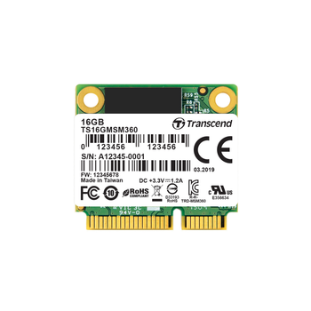 Твердотільний накопичувач SSD 16GB mSATA mini MSM360, MLC Transcend (TS16GMSM360)
