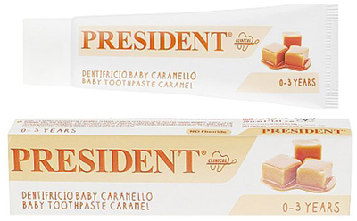 Детская зубная паста President Baby Caramel до 3 лет 30 мл (8030009708258)
