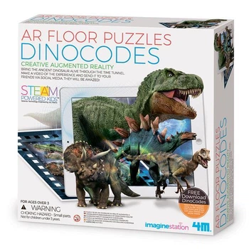 Пазл с 3d дополненной реальностью Динозавры 4M (SKU-00-06800) 29 x 29 x 6 см