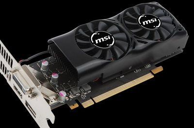 Видеокарта MSI PCI-Ex GeForce GTX 1050 2GT Low Profile 2GB GDDR5 (128bit) (1354/7008) (DVI, HDMI, DisplayPort) (GTX 1050 2GT LP) Б/У