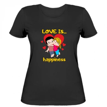 Женская футболка Stedman Love is...happyness L Чорний