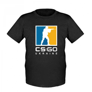 Детская футболка для мальчиков Stedman CS GO Ukraine blue and yellow logo XS Чорний