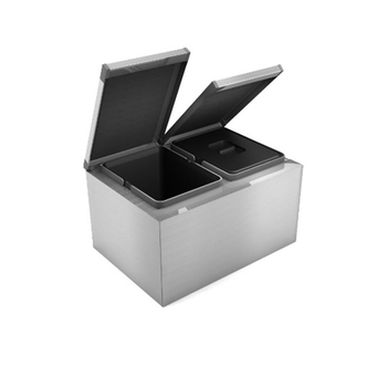 Сортер для сміття Lavenox PCS 602402 NI 15л х 2 600 мм