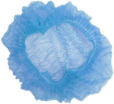 Шапочка одноразовая на двойной резинке Polix PRO&MED (100шт в упаковке) Спанбонд Синяя