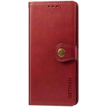 Чехол-книжка GETMAN Gallant (PU) кожаный для Xiaomi Redmi 10 Красный