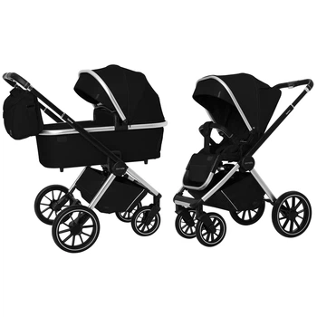 Коляска универсальная 2 в 1 CARRELLO Optima CRL-6503 Leather Black