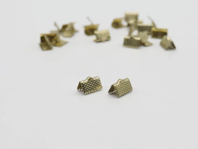 Зажим для лент металлический 10 мм Золото (LD-2222-4)