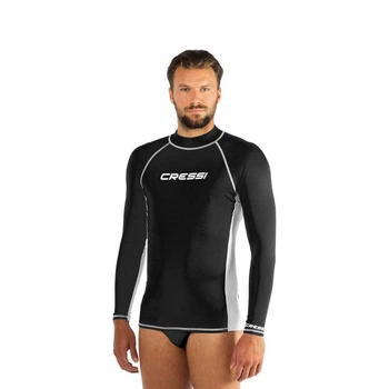 Реглан Cressi Rash Guard Man черно-белый Черно-белый XXXL
