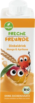 Упаковка органического спельтового напитка Freche Freunde Манго-Абрикос без сахара 250 мл х 8 шт (4260618523407)