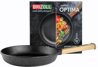 Сковорода Brizoll Optima чугунная с ручкой 260х40 мм (O2640-P)