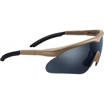 Тактичні окуляри Swiss Eye Raptor баліст., 3 комплекти змінних лінз. коричневий (10162)