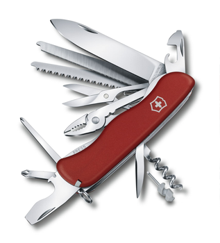 Складной нож Victorinox WORKCHAMP 111мм/21функ/крас.мат /lock/штоп/пила/ножн/плоск/напил/отверт Vx08564