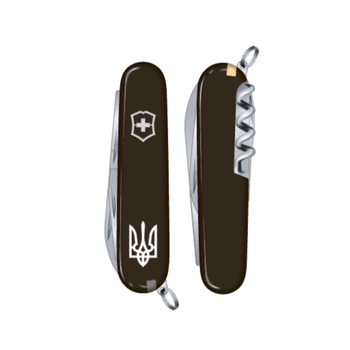 Складной нож Victorinox WAITER UKRAINE 84мм/1сл/9предм/черн /штоп /Трезубец.бел. Vx03303.3R1