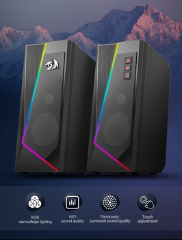 Колонки з підсвічуванням RGB Redragon Anvil aux 3.5 mm для геймерів (sv0402)