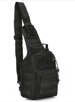 Тактичний Рюкзак Сумка Molle M-02 Black на 7 літрів через плече