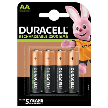 Аккумулятор Duracell Recharge DX1500, AA/(HR6), 2500mAh, LSD Ni-MH, блистер 4шт