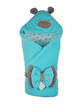 Конверт-одеяло на выписку Lari Little Bear 85х85 см бирюза