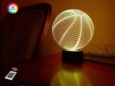3d світильник "Баскетбольний м'яч" 3DTOYSLAMP