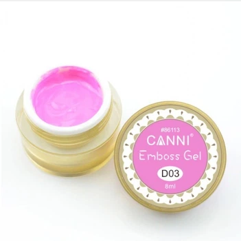 Гель-паста №3, рожевий | 3D Embossing gel CANNI, 8 ml