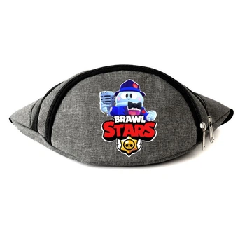 Сумка Бананка на пояс Бравл Старс Лу Певец (BS- LS) Cappuccino Toys серая
