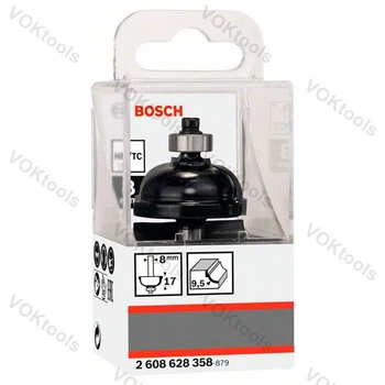Профільна фреза для кромок d8 D35 h16.2 L59 R9.5 Standard for Wood Bosch Professional (2608628358)