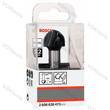Галтельная фреза d12 D24 h15.9 L57 R12 Standard for Wood Bosch Professional (2608628473)