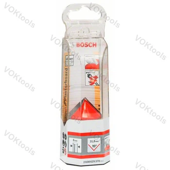 V-образная пазовая фреза 90° d8 D31.8 h19 L51 Expert for Wood Bosch Professional (2608629370)