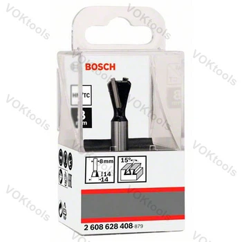 Фреза «ласточкин хвост» d8 D14 h14 L55 15° Standard for Wood Bosch Professional (2608628408)