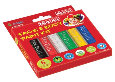 Набор красок для лица и тела MAXI в форме карандаша 6 цветов (MX60176)