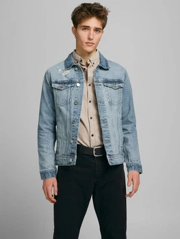 Джинсовая куртка Jack & Jones JJIJEAN JJJACKET NA 041 M Голубой 12183302 Blue Denim