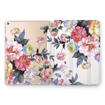 Чехол книжка, обложка для Apple iPad (Цветение пионов в саду) модели 9.7 2/3/4 эпл айпад 2011 2012