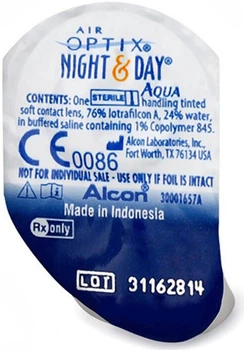 Контактні лінзи Air Optix Night & Day AQUA BC=8.4 DIA=13.8 PWR=+6.00 1 лінза