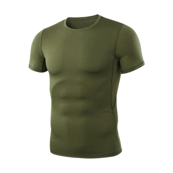 Мужская тактическая футболка с коротким рукавом Lesko A159 Green размер XXL (SKU_4851-15826)