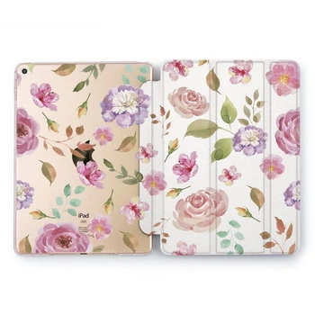 Чехол книжка, обложка для Apple iPad (Цветочный узор, паттерн) модели 9.7 2/3/4 эпл айпад 2011 2012